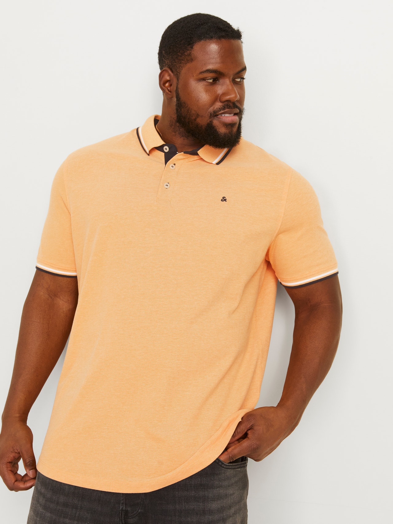 Jack & Jones Plus Size Enfärgat T-shirt -Apricot Ice  - 12143859