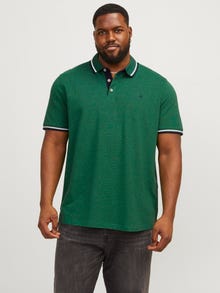 Jack & Jones Plus Size Camiseta polo Liso -Dark Green - 12143859