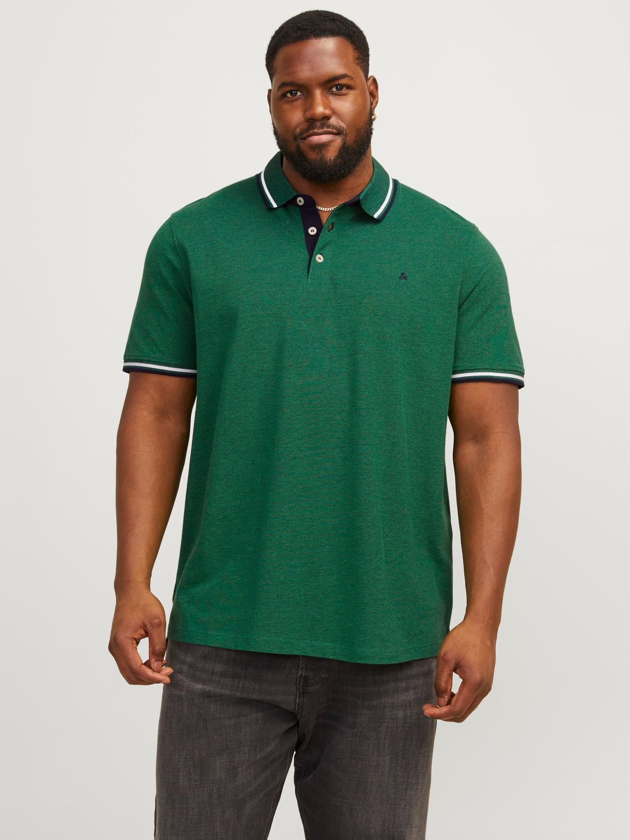 Jack & Jones Plus Size Vienspalvis Marškinėliai -Dark Green - 12143859