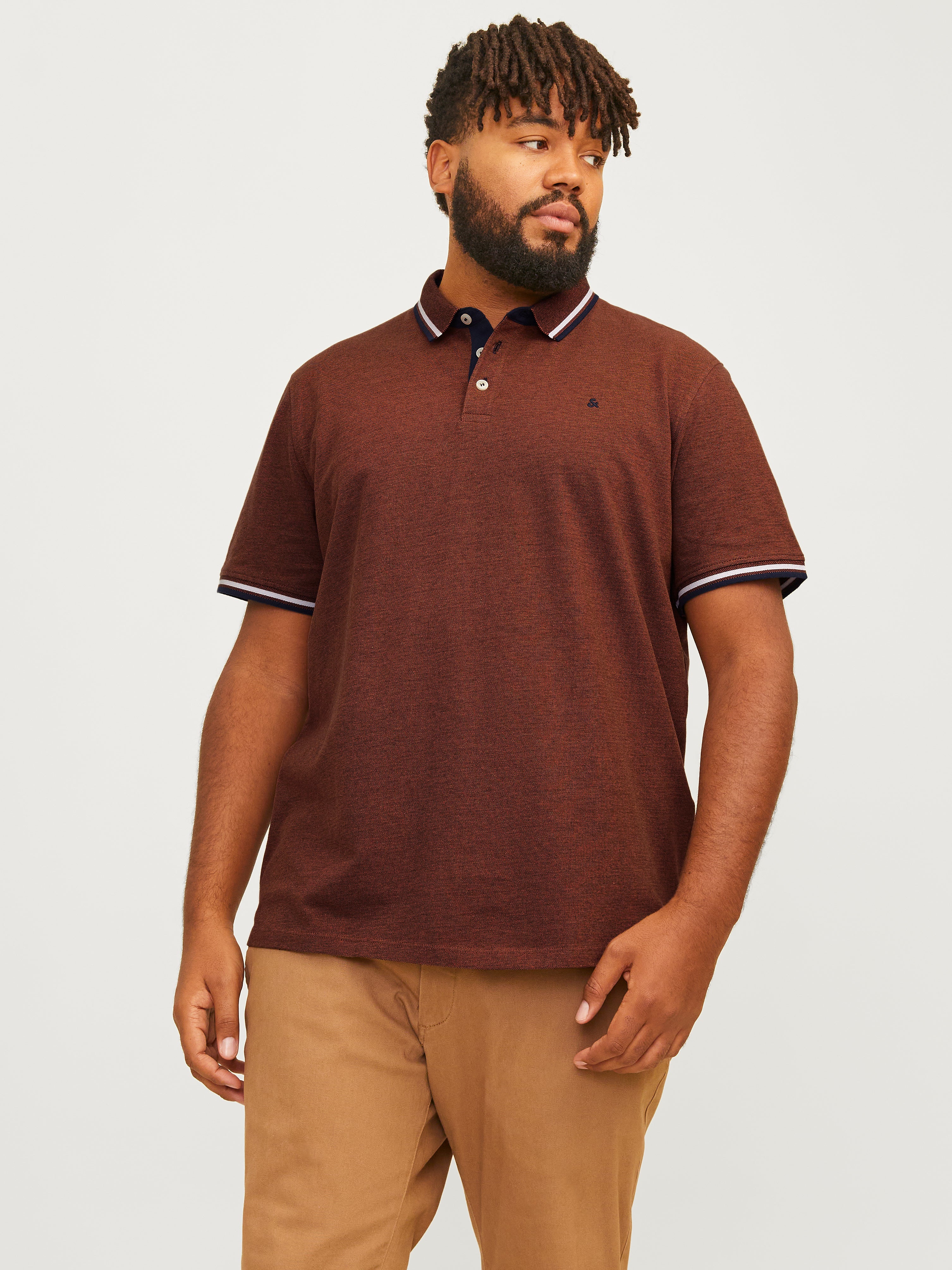 Plus size red polo shirts online