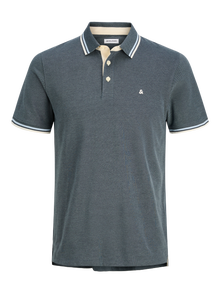 Jack & Jones Plus Size Einfarbig Poloshirt -Stormy Weather - 12143859