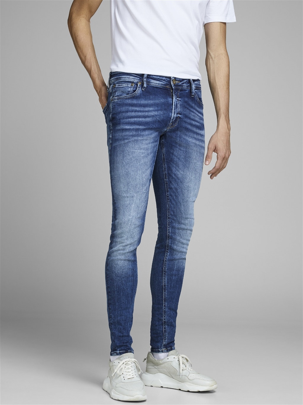 Zin Geduld krassen Spray on fit Low rise Jeans | Medium Blue | Jack & Jones®