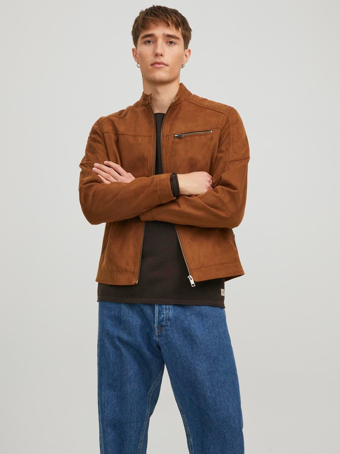 Blouson cuir best sale homme jack jones