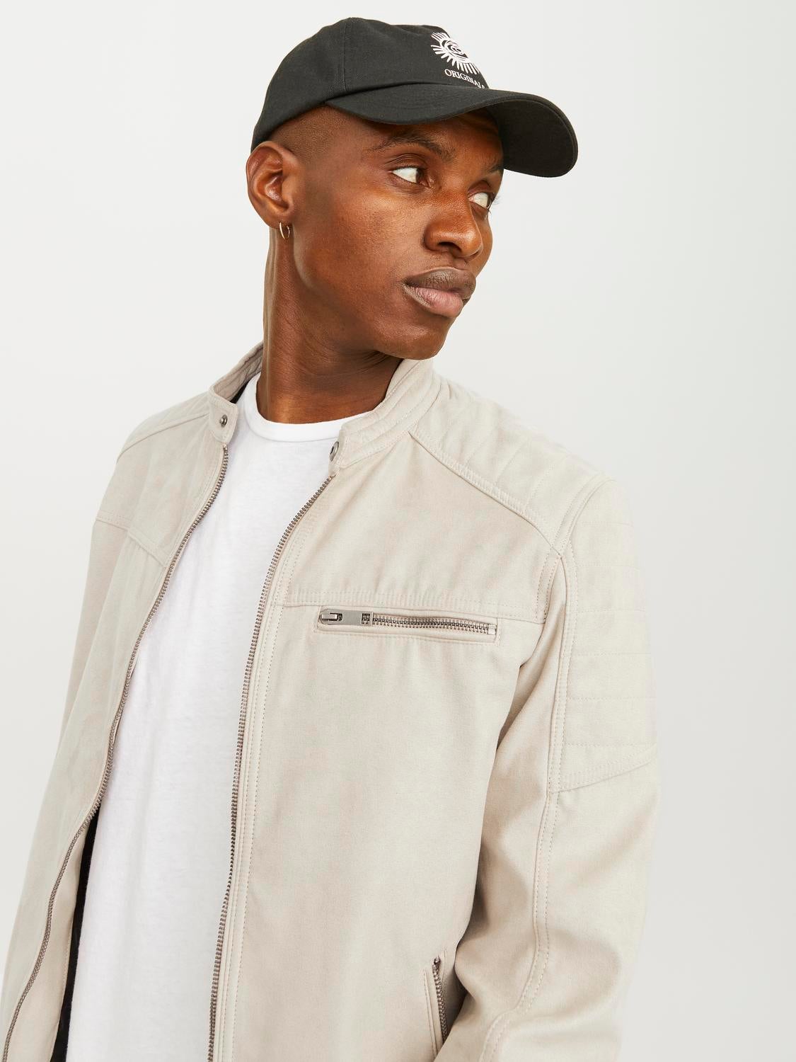 Faux Suede Jacket | Beige | Jack & Jones®