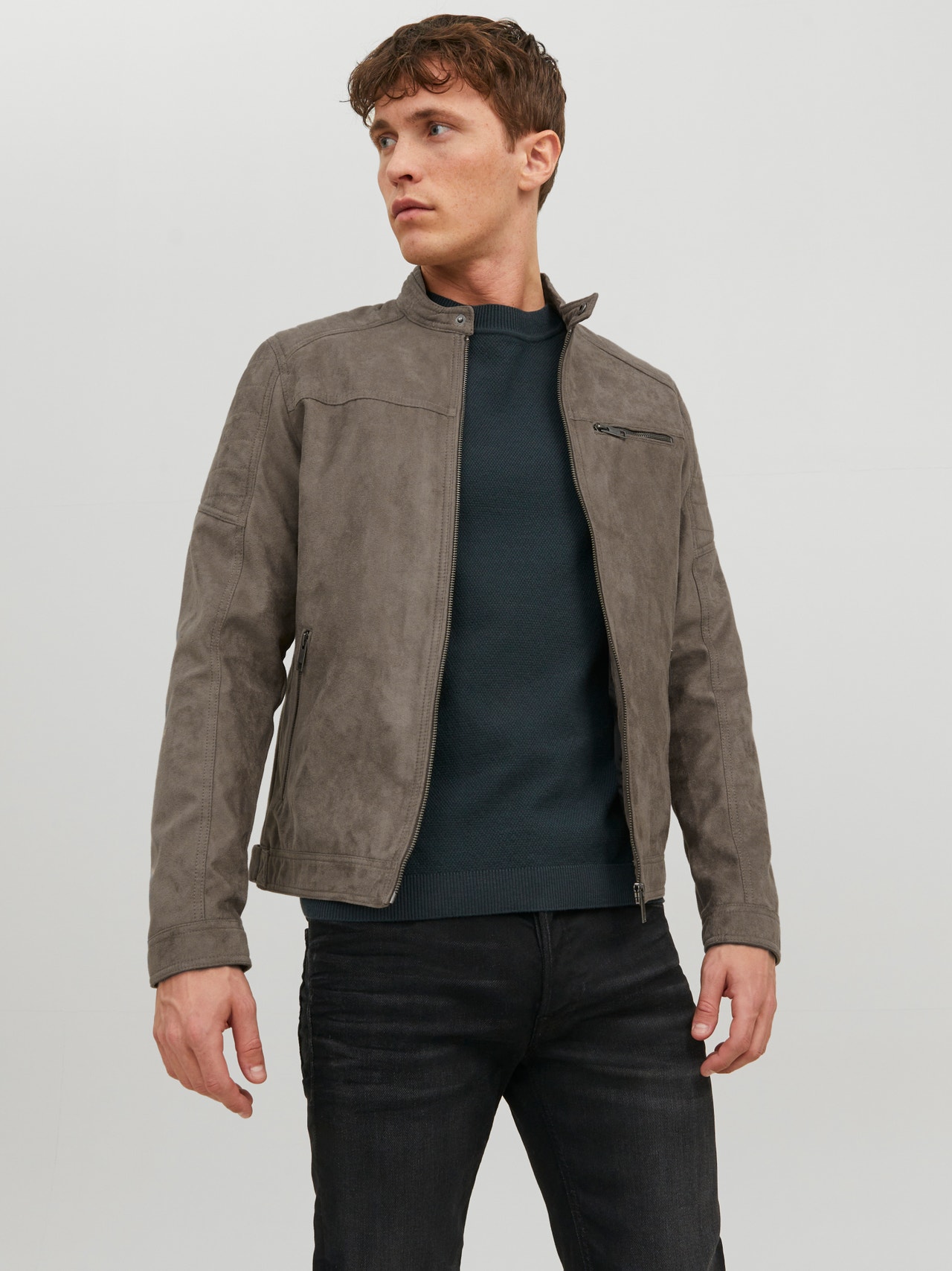 Jack & Jones Faux Suede Jacket -Falcon - 12147218