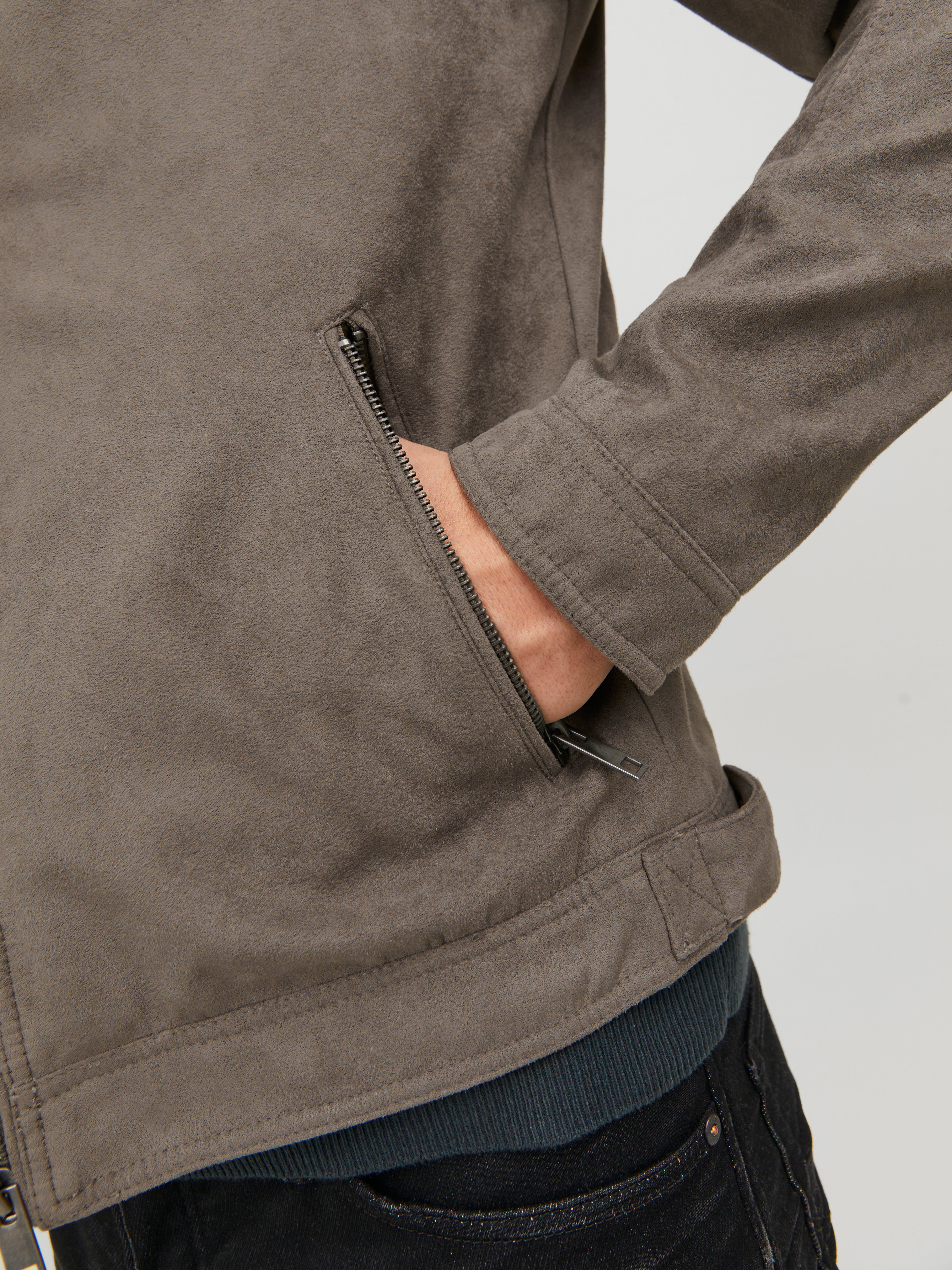 Leather look biker jacket Dark Brown Jack & Jones®