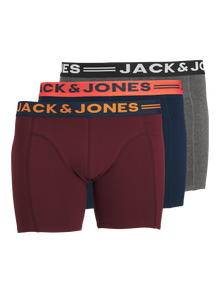 Jack & Jones Plus Size 3er-pack Shorts -Burgundy - 12147592