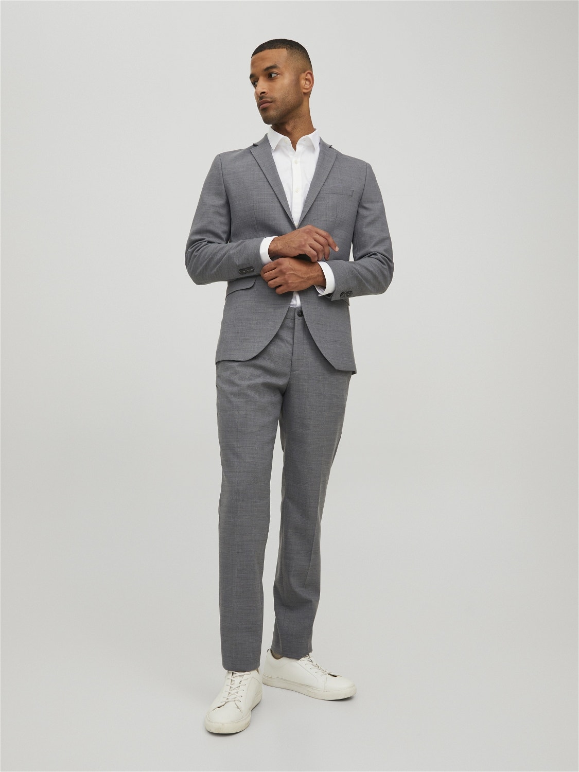 Jack & Jones JPRSOLARIS Super Slim Fit Anzug -Light Grey Melange - 12148166