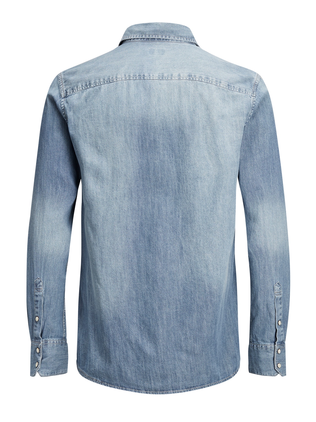 Jack & Jones Camisa de Ganga Para meninos -Medium Blue Denim - 12148417