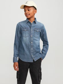 Jack & Jones Camicia in jeans Per Bambino -Medium Blue Denim - 12148417