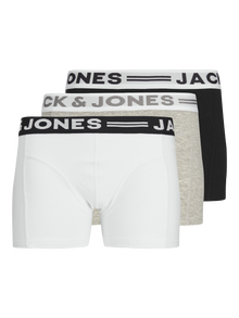 Jack & Jones 3-pack Boxershorts Junior -Light Grey Melange - 12149293