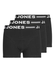 Jack & Jones 3-balení Trenýrky Junior -Black - 12149293