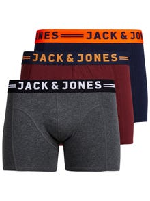 Jack & Jones 3-pack Boxershorts Voor jongens -Dark Grey Melange - 12149294