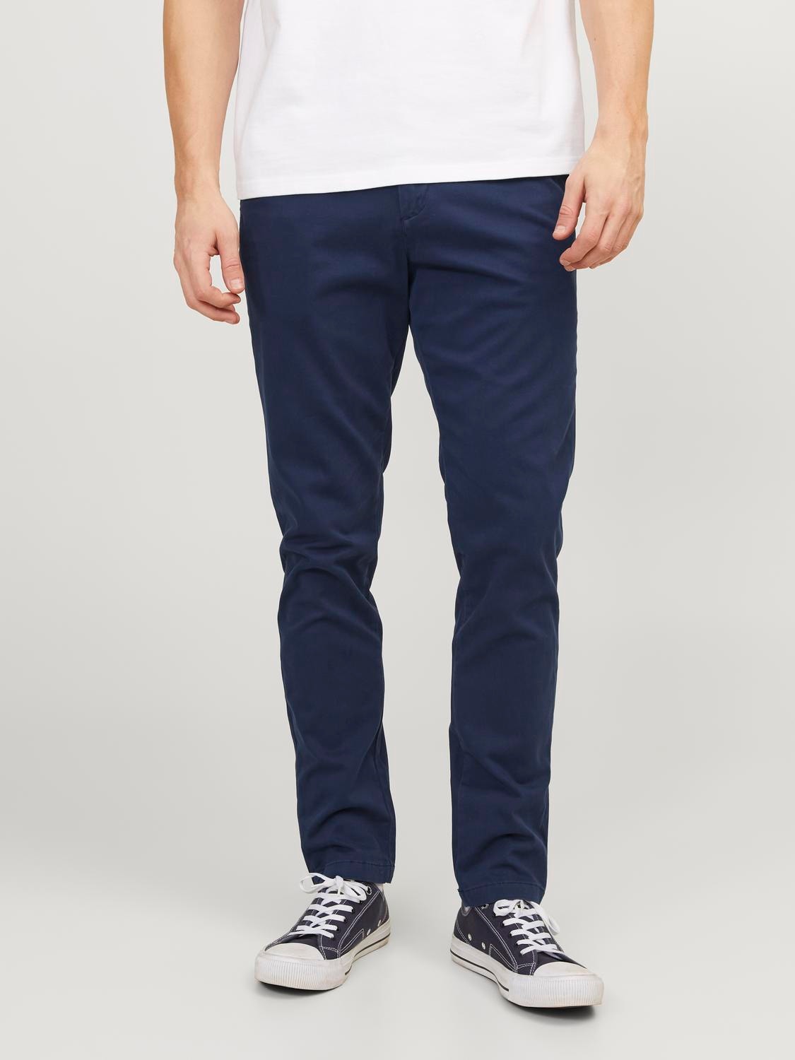 Jack & Jones Παντελόνι Slim Fit Chinos -Navy Blazer - 12150148