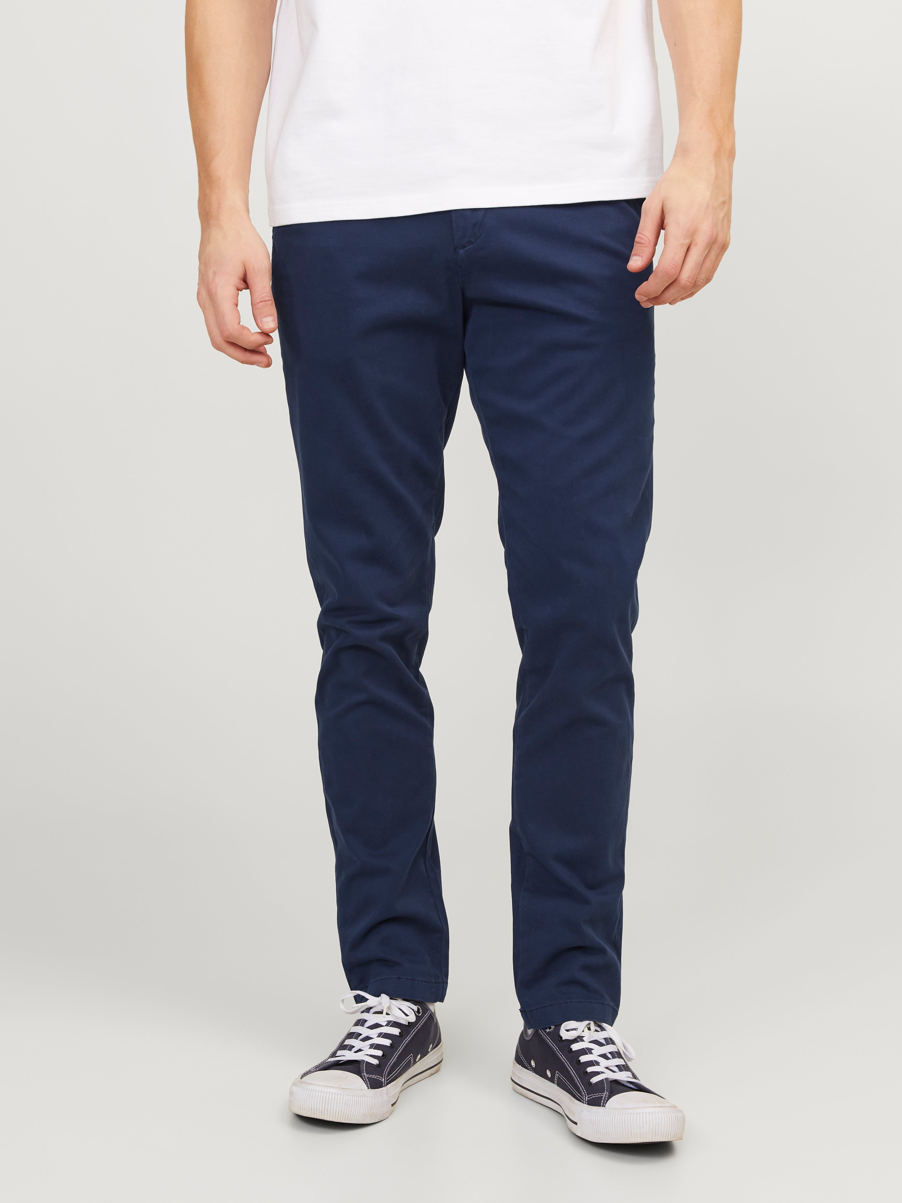Jack & Jones Slim Fit Plátěné kalhoty Chino -Navy Blazer - 12150148