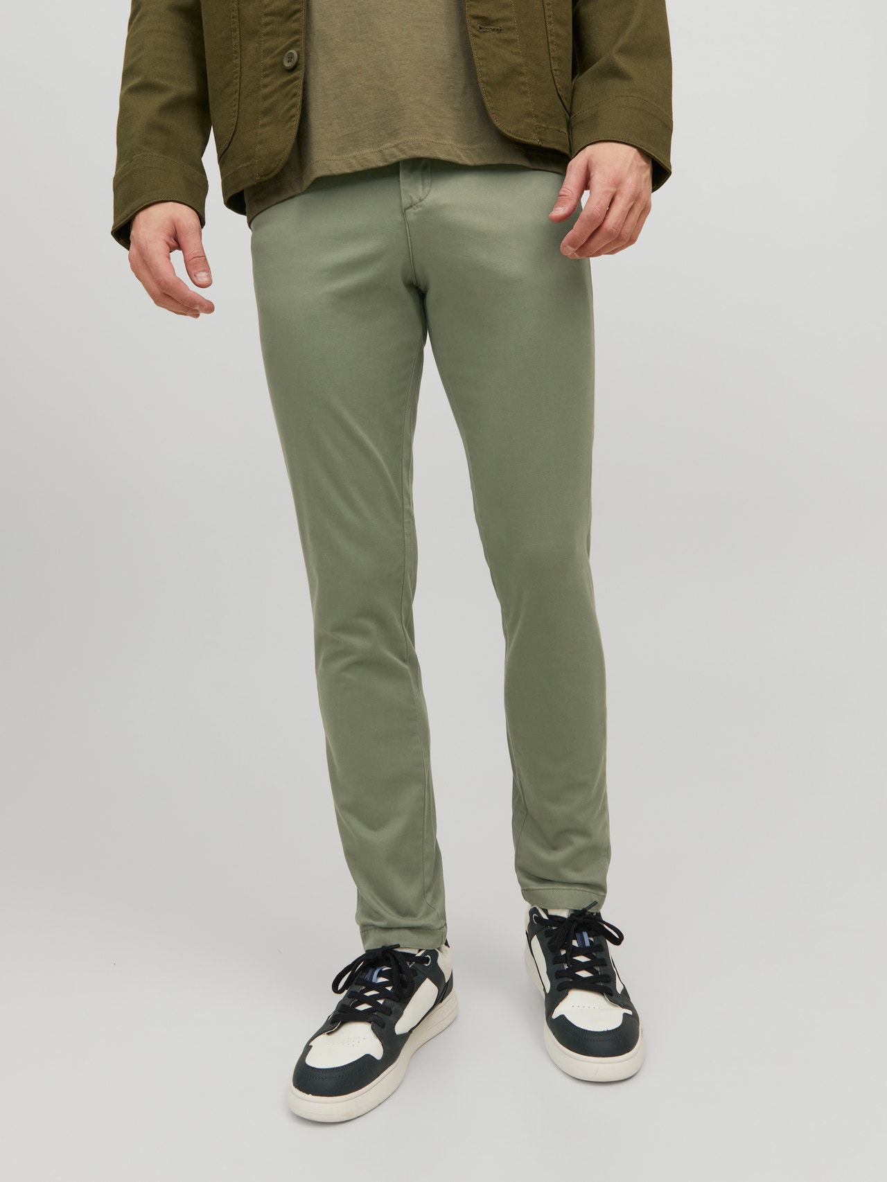 Jack & Jones Παντελόνι Slim Fit Chinos -Deep Lichen Green - 12150148