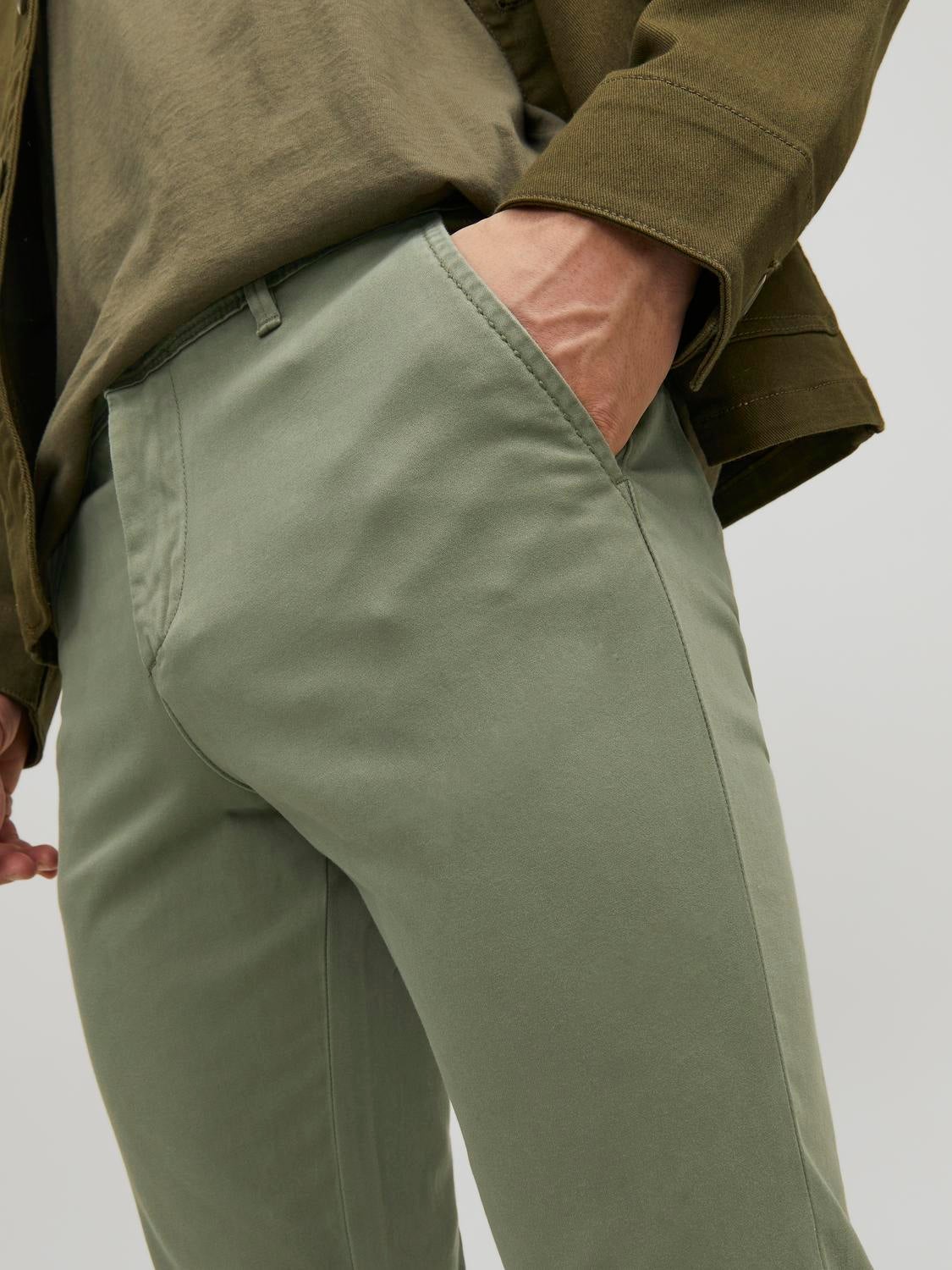 Slim Fit Chino trousers | Dark Green | Jack u0026 Jones®