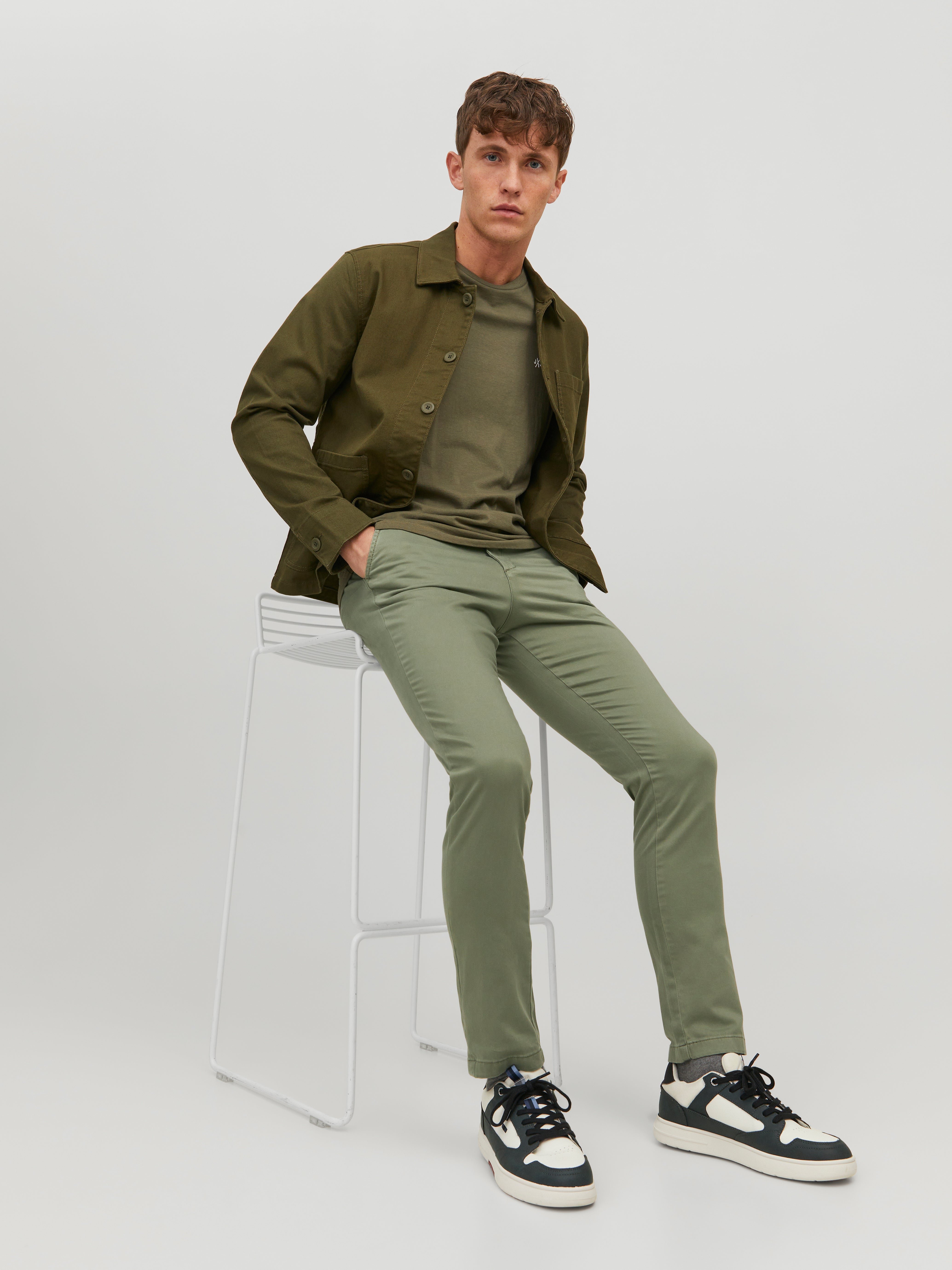 Pantalon chino Slim Fit Vert foncé Jack Jones®