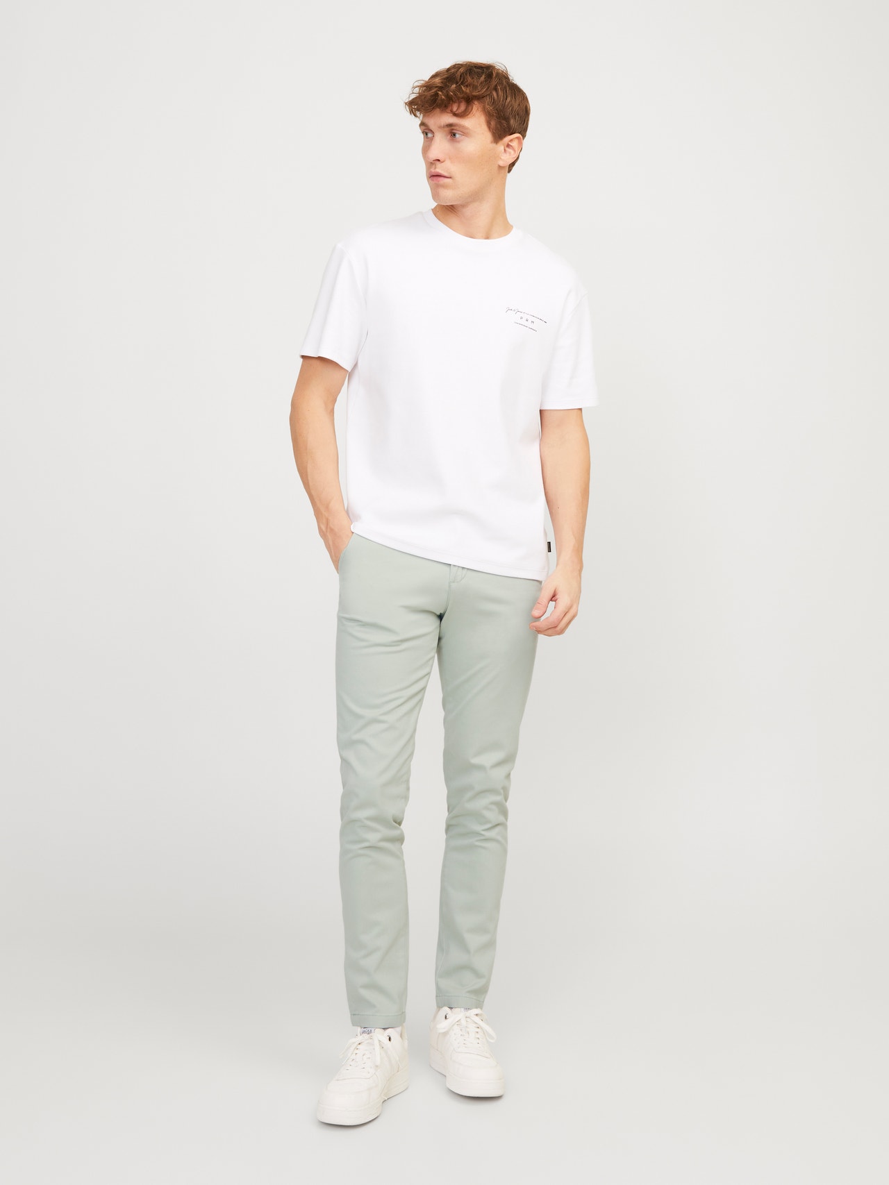 Jack & Jones Slim Fit Puuvillased püksid -Desert Sage - 12150148