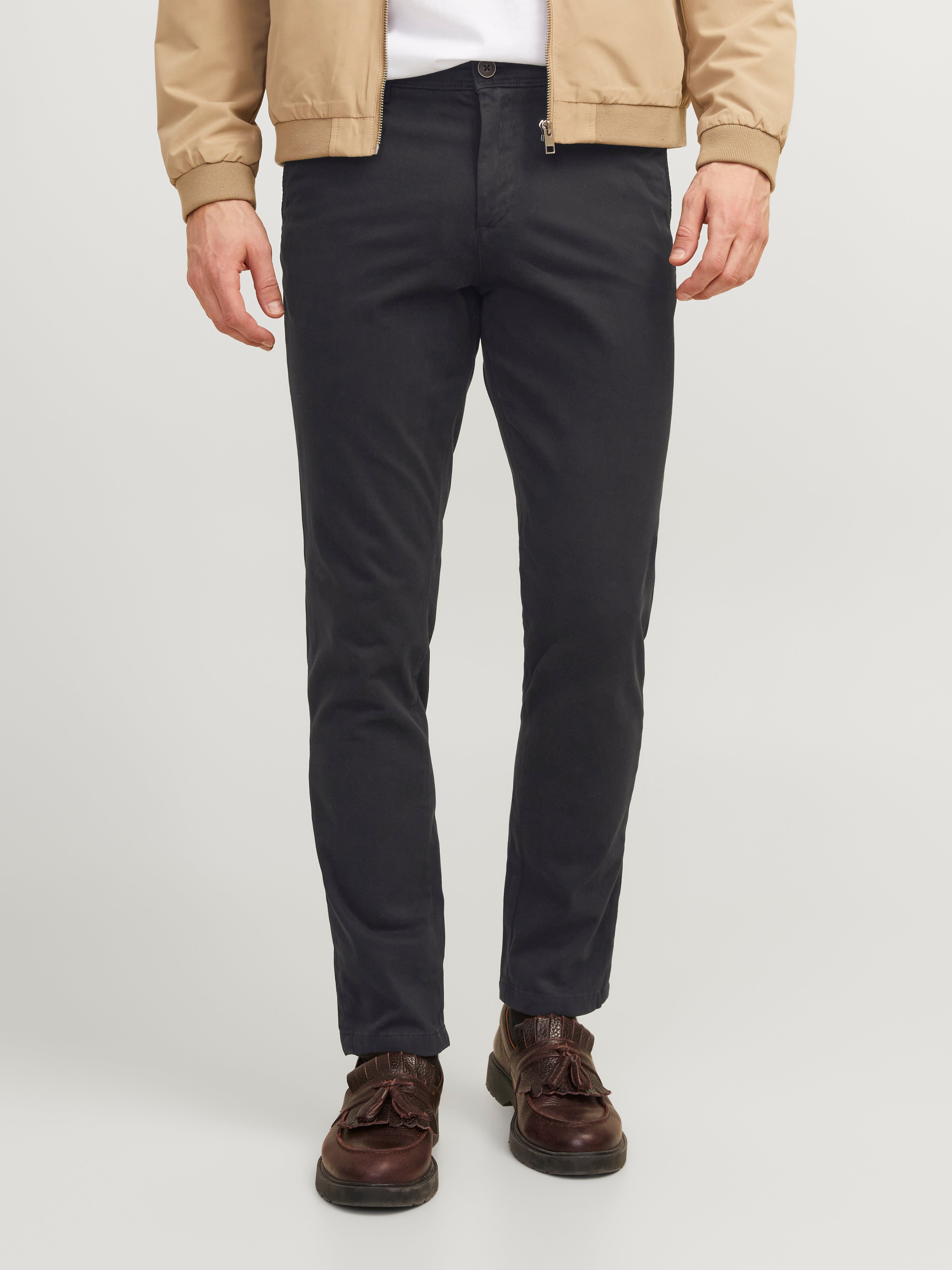 Jack & Jones Slim Fit Puuvillased püksid -Black - 12150158