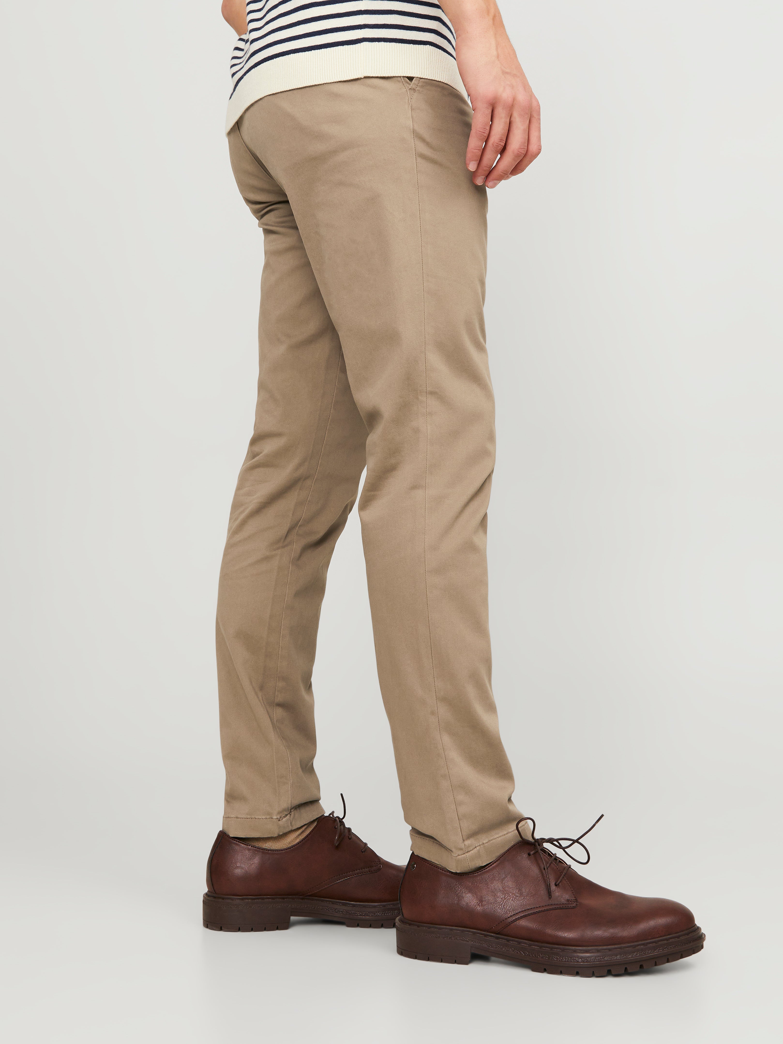 Jack & Jones Slim Fit Plátěné kalhoty Chino -Beige - 12150160