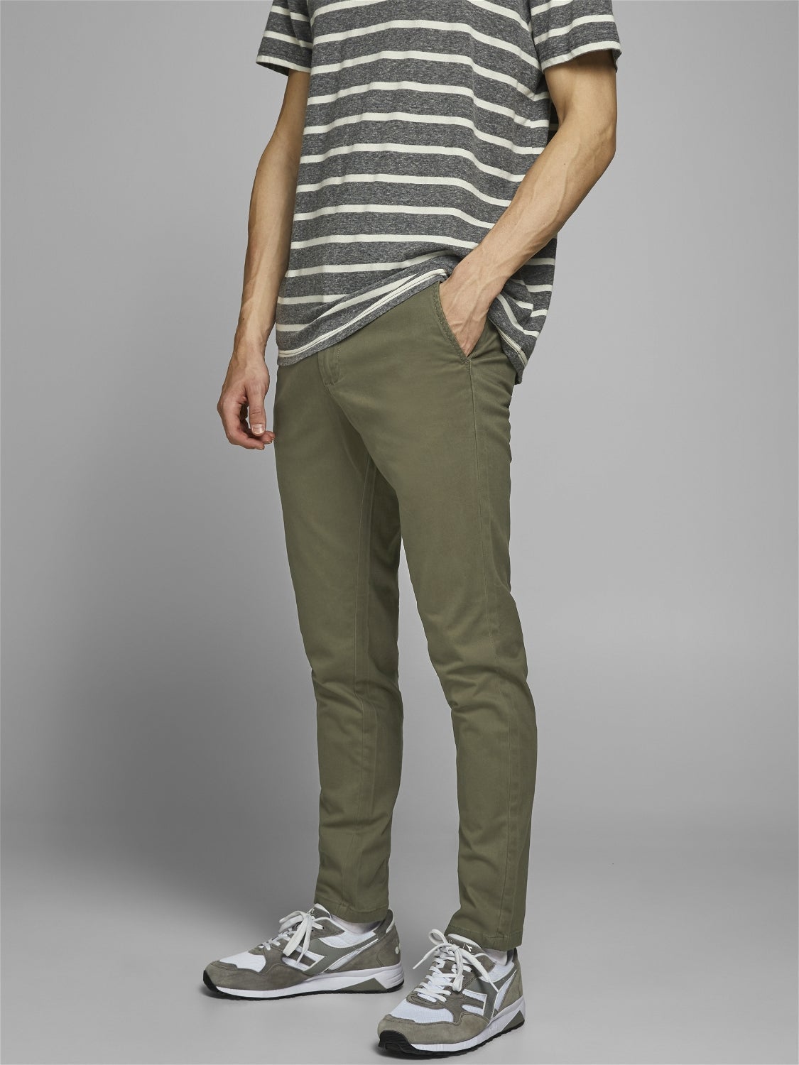 MEN FASHION Trousers Wide-leg Gray S discount 55% Jack & Jones slacks 