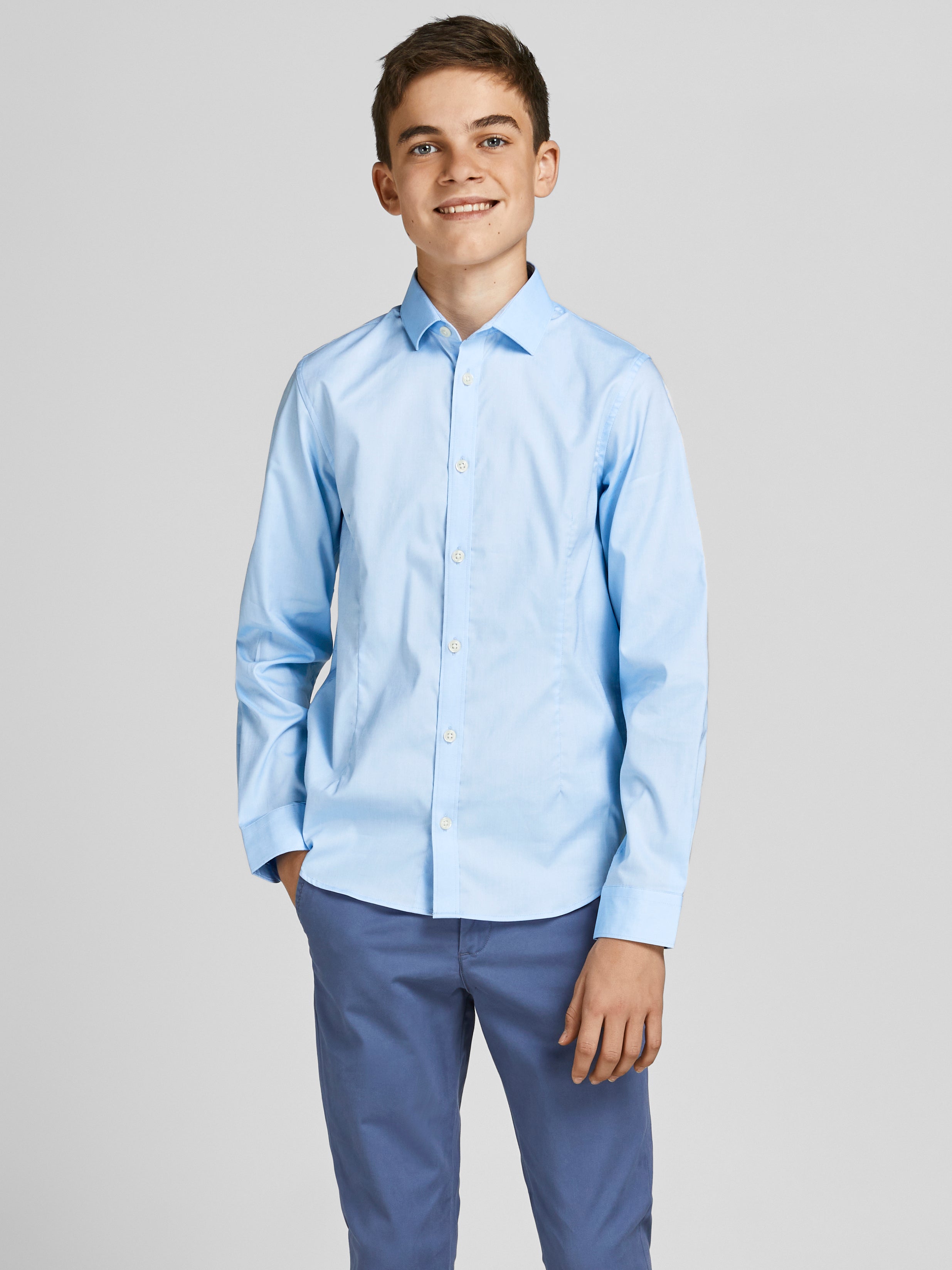 Boys light sale blue dress shirt