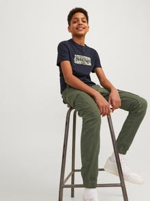 Jack & Jones Cargo kelnės Jaunimui -Olive Night - 12151639