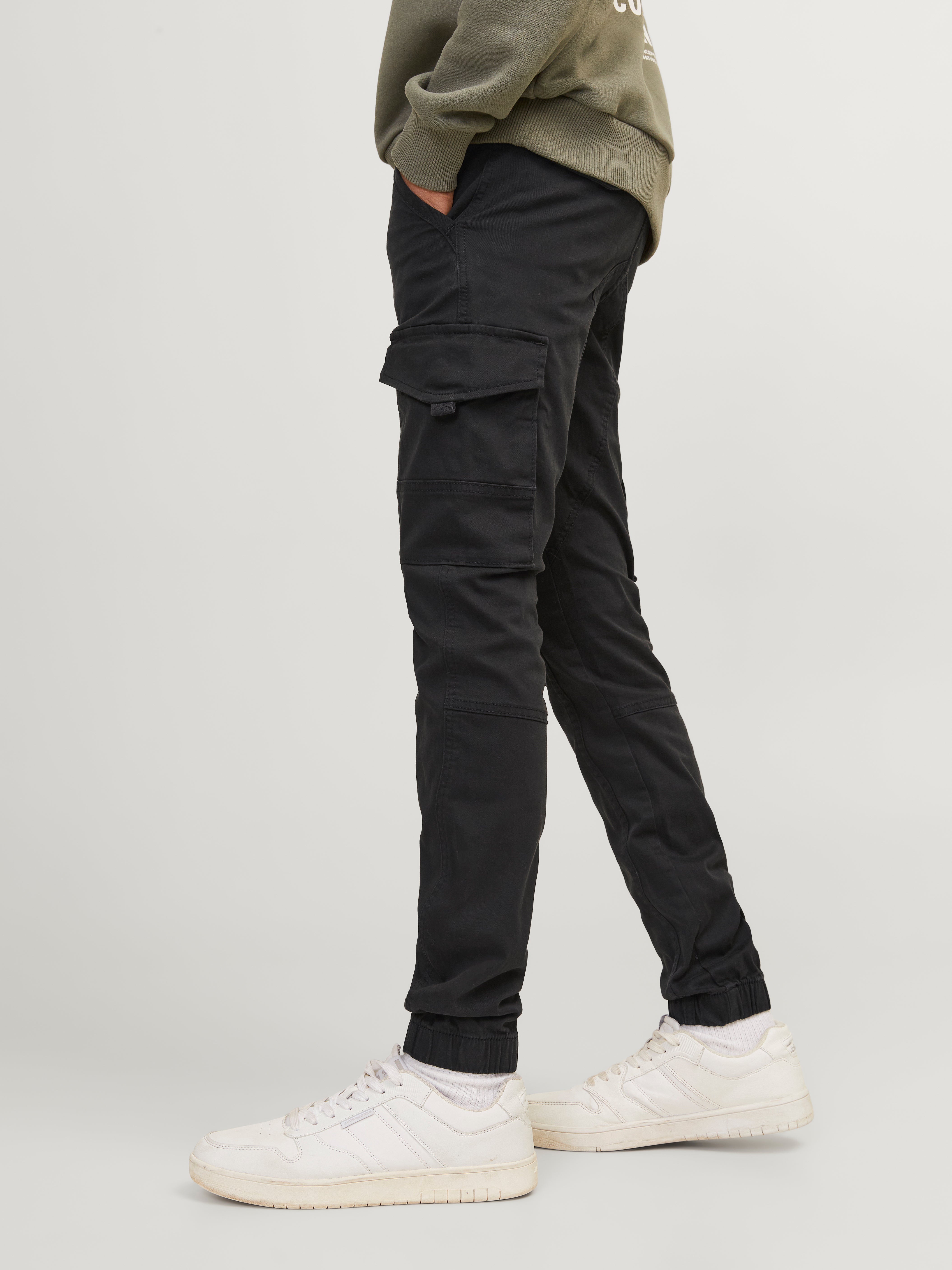 jackjones cargotrousersforboys black