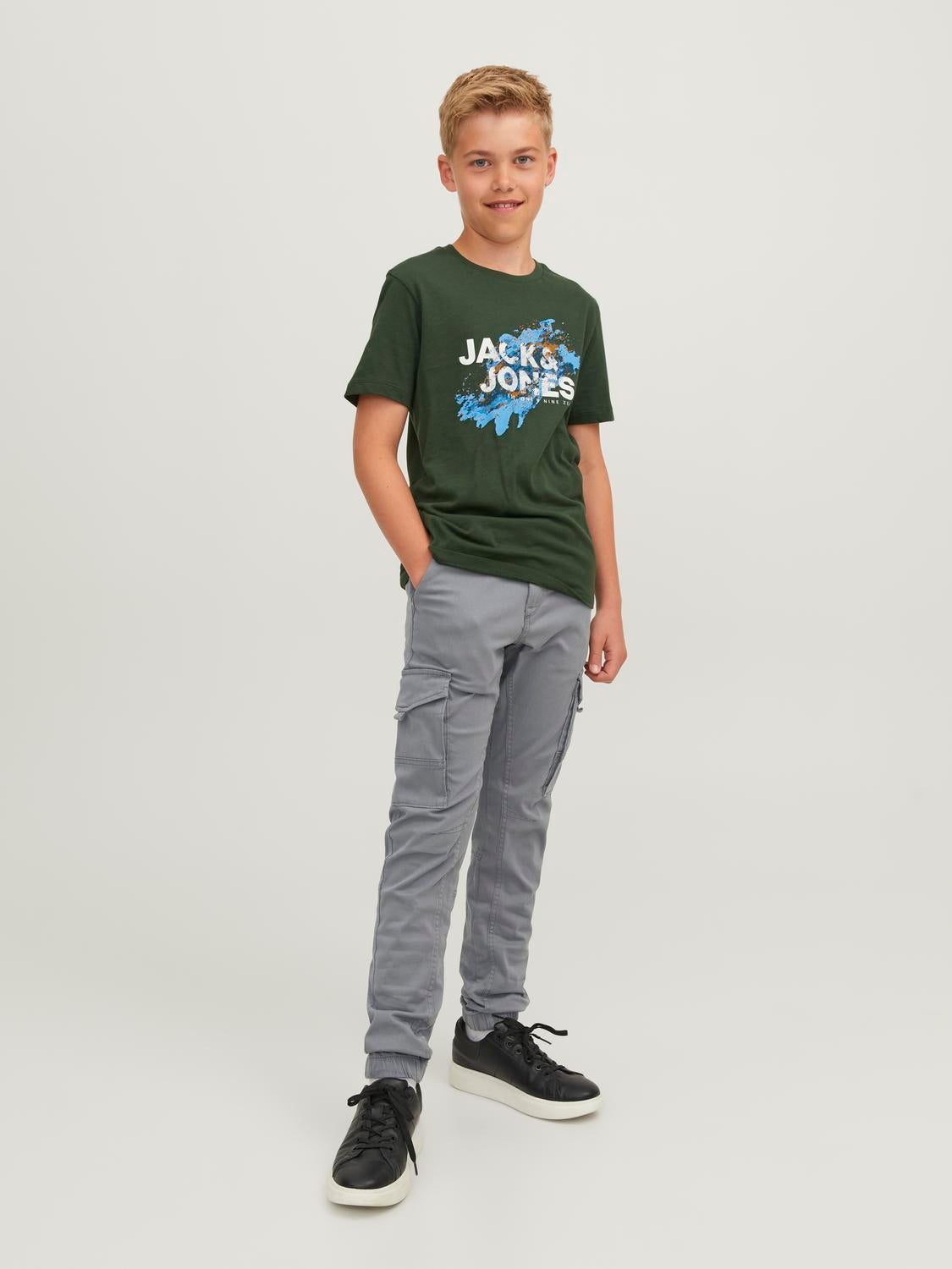 Mayoral Kids' Boys Green Cotton Cargo Trousers | ModeSens