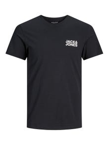 Jack & Jones Logo Pyöreä pääntie T-paita -Black - 12151955