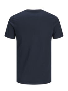 Jack & Jones Logo Ronde hals T-shirt -Navy Blazer - 12151955