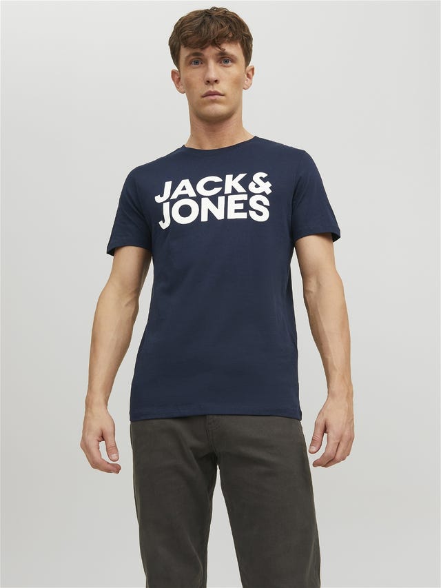 Jack & Jones Z logo Okrągły dekolt T-shirt - 12151955