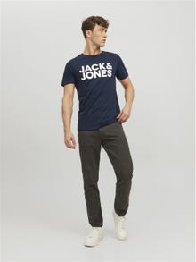 Jack & Jones Logo O-hals T-skjorte -Navy Blazer - 12151955