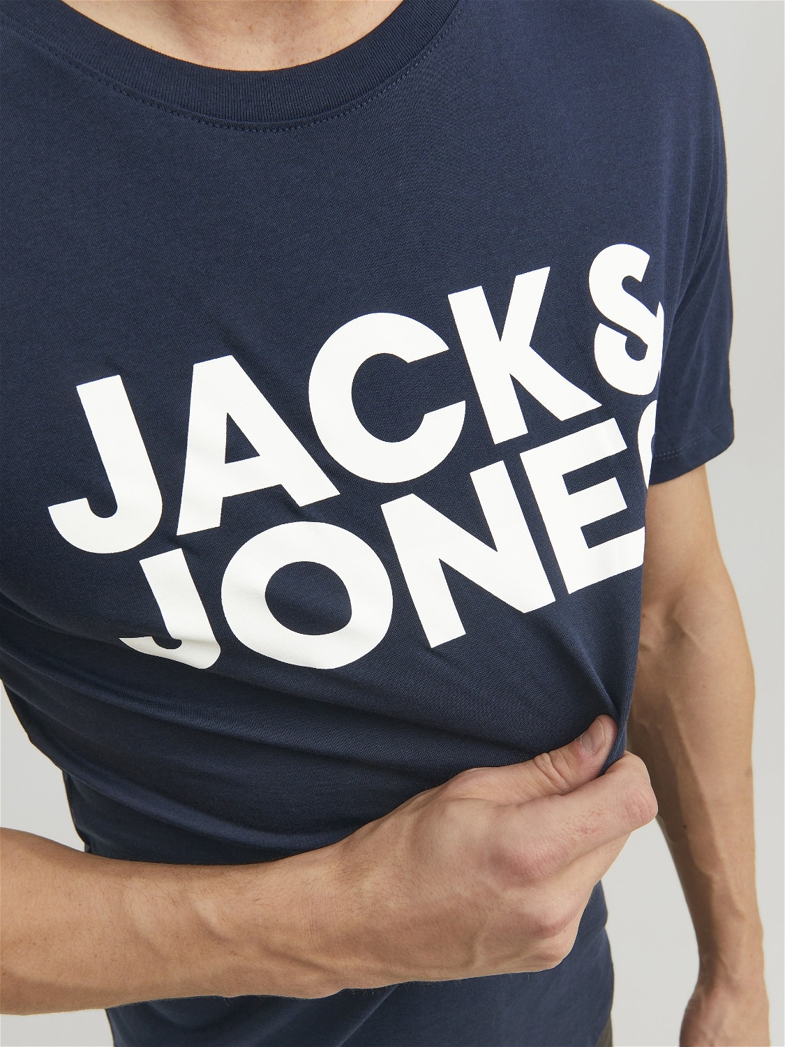 Jack & Jones Logo O-Neck T-shirt -Navy Blazer - 12151955