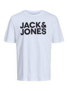 Jack & Jones Logo Ronde hals T-shirt -White - 12151955