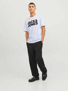 Jack & Jones Logo Pyöreä pääntie T-paita -White - 12151955
