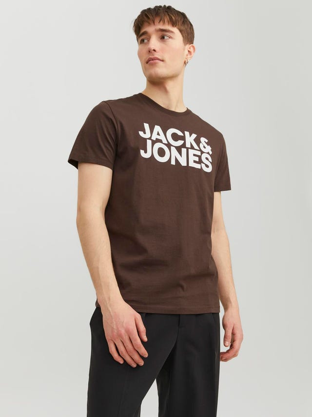 Jack & Jones Logo Pyöreä pääntie T-paita - 12151955