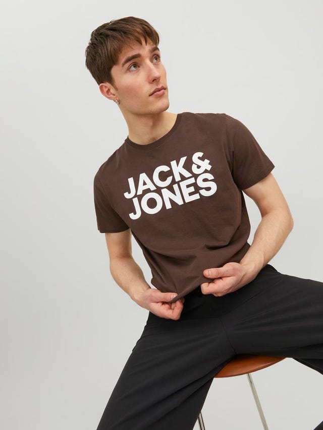 Jack & Jones Z logo Okrągły dekolt T-shirt - 12151955