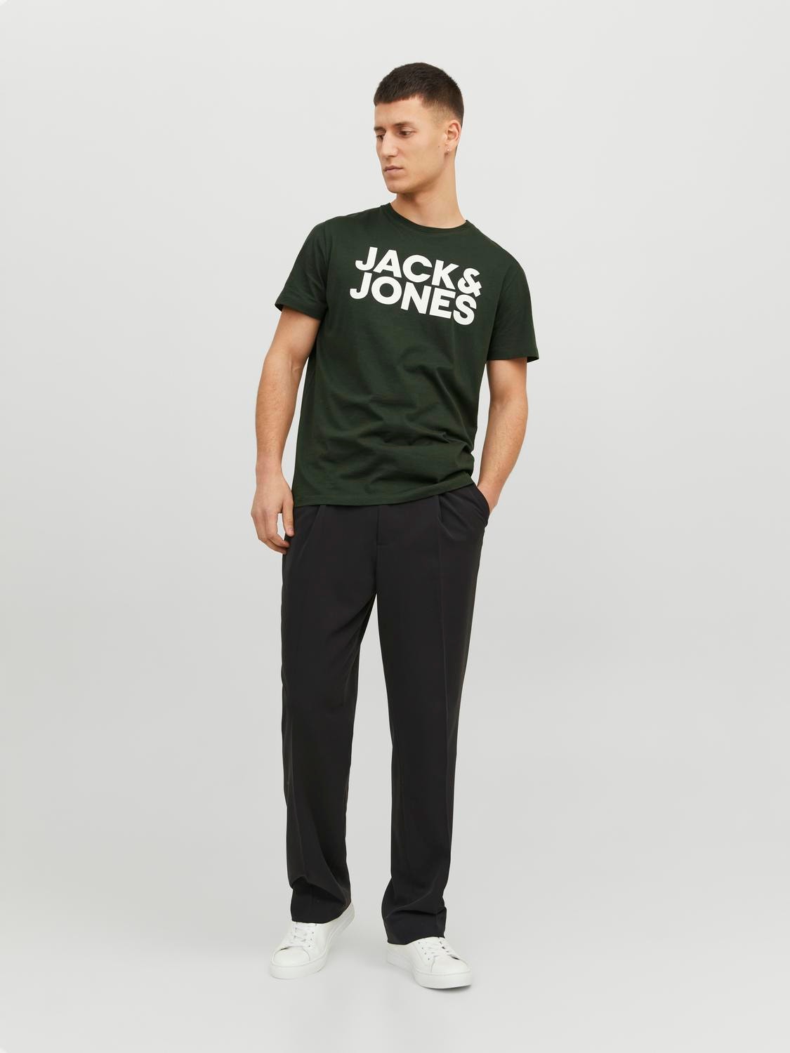 Jack & Jones Logotipas Apskritas kaklas Marškinėliai -Mountain View - 12151955