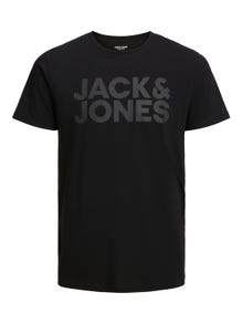 Jack & Jones Logo Crew neck T-shirt -Black - 12151955