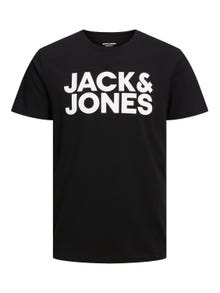 Jack & Jones Logotyp Rundringning T-shirt -Black - 12151955