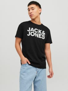 Jack & Jones Logo Rundhals T-shirt -Black - 12151955