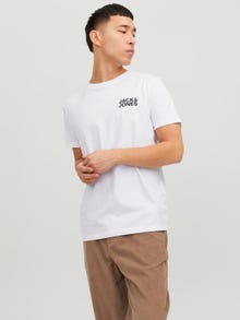 Jack & Jones Logo O-Neck T-shirt -White - 12151955