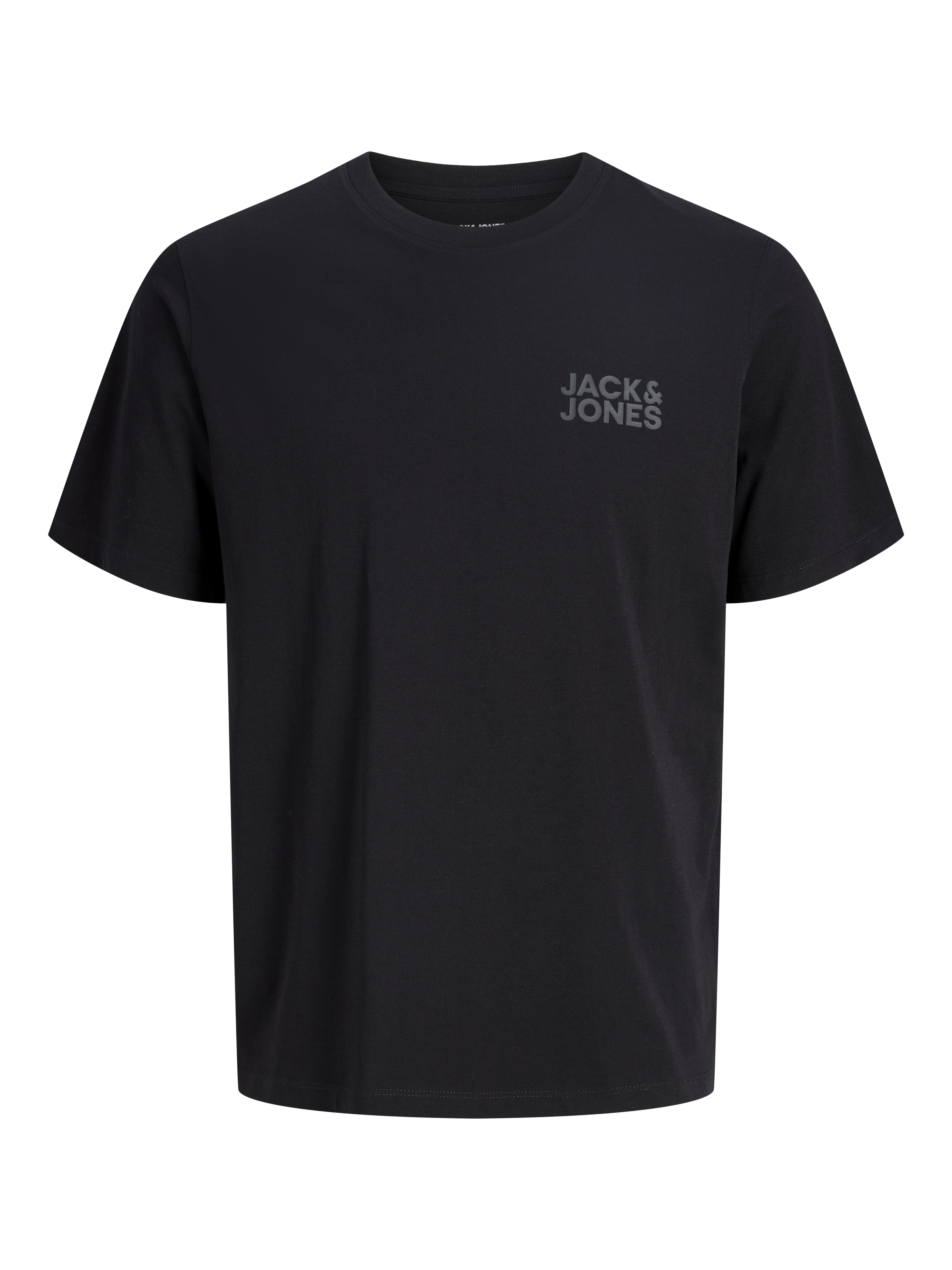 Haut t-shirt homme JACK & JONES grand coton noir GD03 Haut t-shirt homme JACK & JONES grand coton noir GD03
