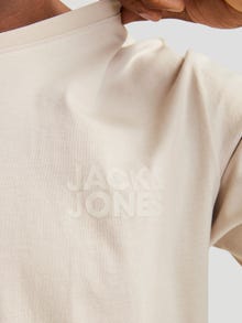 Jack & Jones Logo O-hals T-shirts -Moonbeam - 12151955