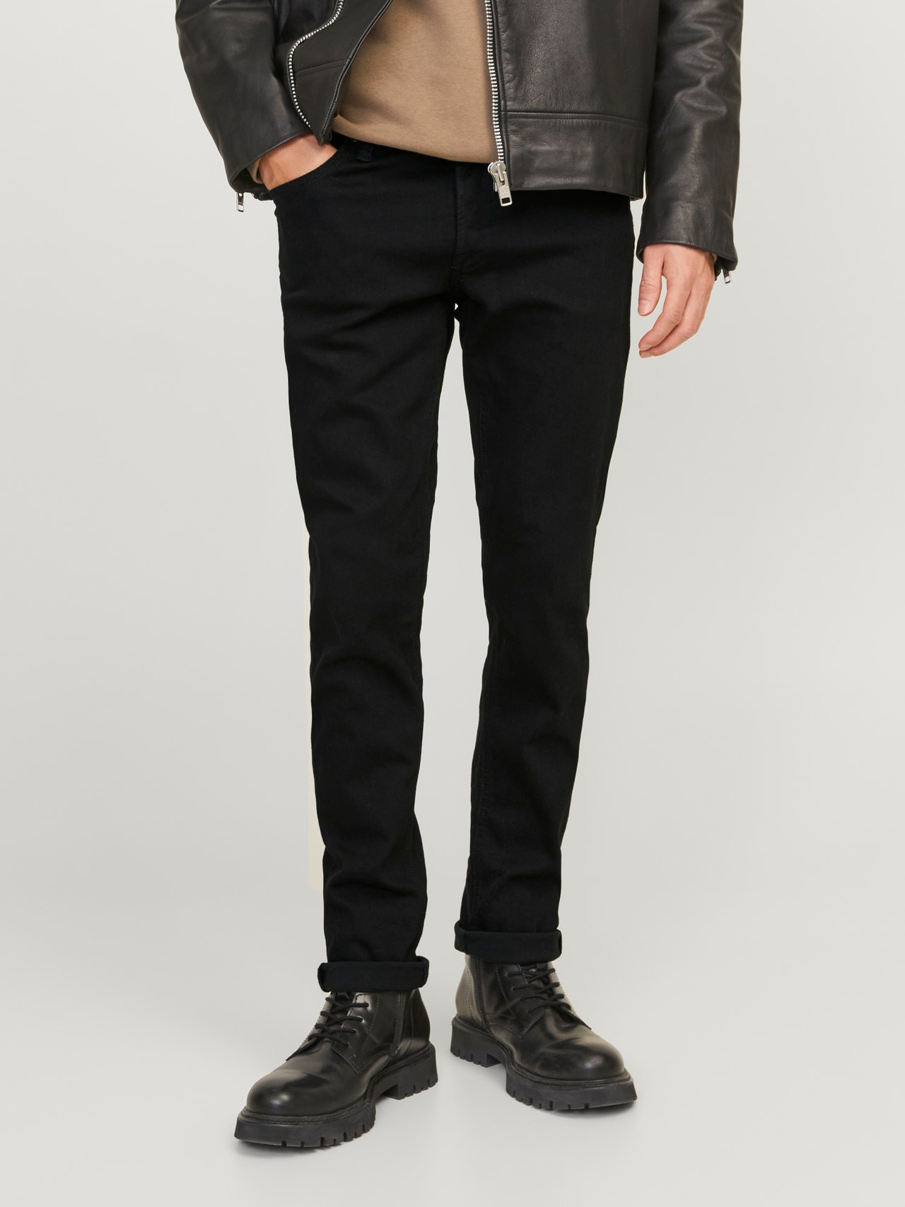 JJIGLENN JJORIGINAL MF 816 NOOS Slim fit jeans Black | Jack & Jones®