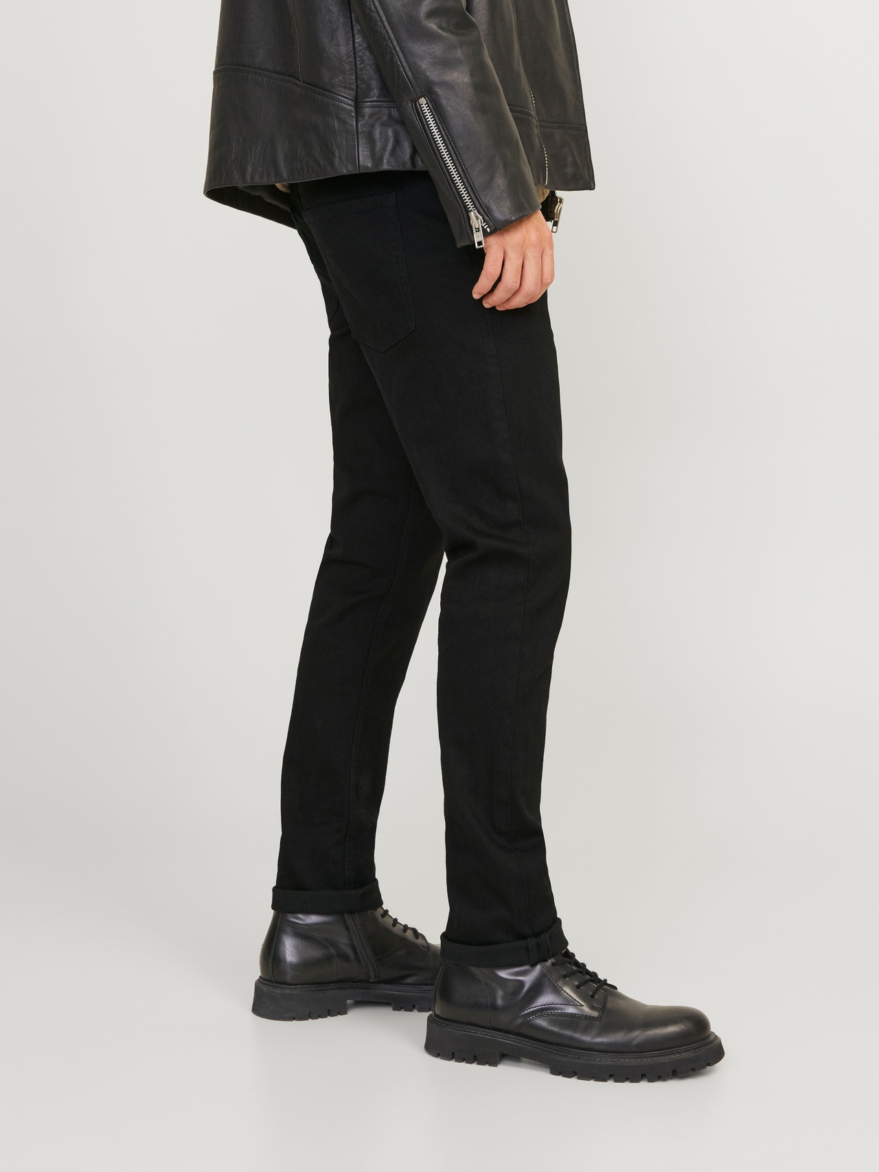 JACK & JONES Jjiglenn Jjoriginal MF Dark Blue - Jeans Uomo Aderenti, Denim Resistente