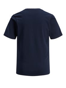 Jack & Jones Logo T-shirt For boys -Navy Blazer - 12152730