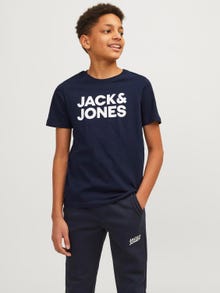 Jack & Jones Logo T-shirt Für jungs -Navy Blazer - 12152730